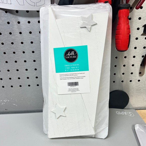 Chalk Couture Other - Chalk Couture Tree Cutouts 2 Pack 10 Inch 12 Inch Christmas Holiday Decor